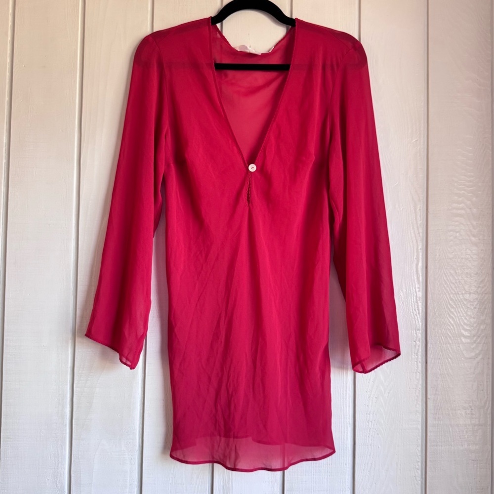 Victoria’s Secret Red Sheer Cover Up